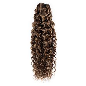 Extensions de cheveux humains brésiliens Remy Deep Wave Weft 3B # Mélange de brun châtain et blond bronzé 4/27 - Product Image 1
