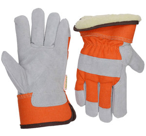 Guantes de trabajo de construcción resistentes de alta calidad con logotipo personalizado Forro de piel antideslizante Pantalla táctil de seguridad de cuero protector - Product Image 2