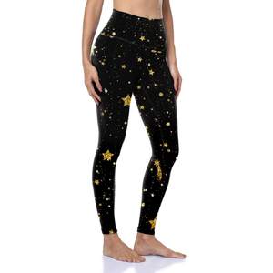 Leggings de yoga de gymnastique à motif solide taille moyenne pour femmes avec legging de fitness de sport d'entraînement de poche - Product Image 5