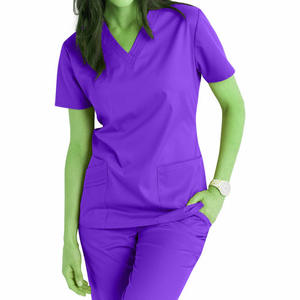 Vente chaude soins infirmiers nouveau Style mode uniforme gommages ensemble en gros impression hôpital Spandex infirmière médical doux extensible gommages - Product Image 3