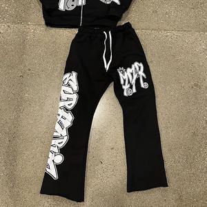 Conjunto Deportivo Personalizado de Fabricante, Ropa Deportiva Urbana con Letras Impresas y Logotipo, 100% Algodón, Conjunto Deportivo de Moda para Hombre - Product Image 3