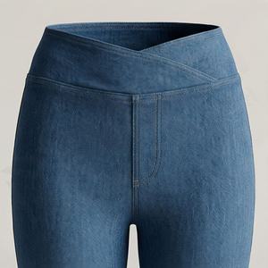 <b>Women's</b> Vintage Baggy <b>Jeans</b> Worn In Aesthetic Canvas Fabric Loose Summer Denim Pants Flat Front Style With Deep Pockets New - Product Image 4