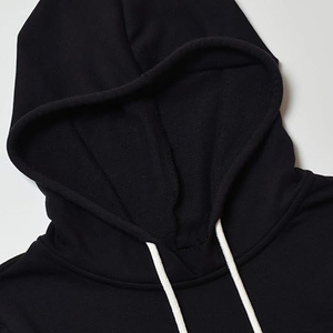 Sudaderas cortas informales de invierno para mujer, jersey de lana de manga larga bordado, servicio de sudaderas de algodón y poliéster teñido liso - Product Image 3