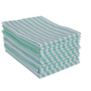 ชุดผ้าขนหนูลายทางทำจากผ้าฝ้ายรีไซเคิลแบบใช้แล้วทิ้ง6ผืนสามารถปรับแต่งได้สำหรับเทคนิคการทอผ้าสำหรับการดูแลกอล์ฟและรถยนต์ - Product Image 1