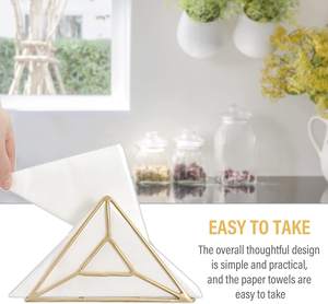 Porte-serviettes de Style triangulaire porte-mouchoirs en métal pour la décoration de Table vente chaude fil métallique porte-serviettes artisanal pas cher - Product Image 3