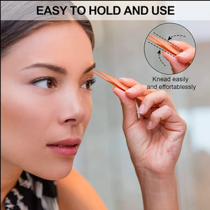 ชุดแหนบ6ชิ้นสีโรสโกลด์4ชิ้นกรรไกรถอนขนคิ้วปลายแหลมและเครื่องมือร้อยคิ้ว - Product Image 6