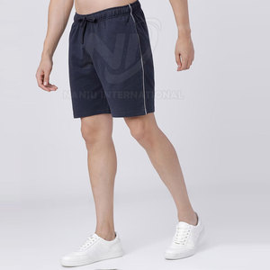 Pantalones cortos casuales para hombre más vendidos hechos a medida con 100% algodón patrón sólido cintura media-para adultos - Product Image 3