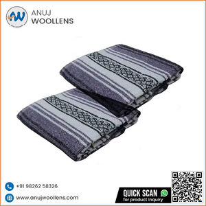 Manta a rayas tejida sostenible Falsa púrpura estilo mexicano grande personalizada directa de fábrica Venta Directa - Product Image 6