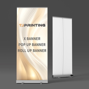 للبيع بالجملة لافتات قابلة للسحب لفة لأسفل لافتة حامل شاشة لفة الألومنيوم - Product Image 5