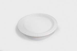 Platos desechables de papel blanco biodegradables, a prueba de agua, para uso diario y fiestas - Product Image 3