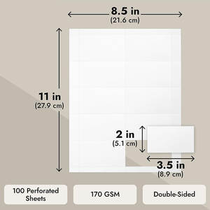 Cartes de visite imprimables vierges 3.5X2, papier perforé pour imprimantes à jet d'encre et laser, carte de visite de couleur blanche - Product Image 5
