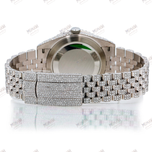 นาฬิกาเพชรธรรมชาติระดับพรีเมียมหรูหราหรูหราพร้อมเพชรประกายเป็นของขวัญที่สมบูรณ์แบบสำหรับเขาหรือเธอ - Product Image 6