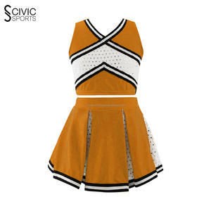 Uniforme de pom-pom girl avec strass Uniformes de pom-pom girl Ensembles courts pour l'entraînement Uniformes de pom-pom girl pour jeunes personnalisés - Product Image 5