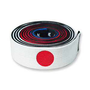 Cinturones de karate con estampado de bandera personalizado para Dojos y academias, tela de algodón fuerte con costuras reforzadas para un uso duradero - Product Image 2