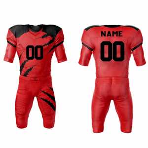 Sportswear Manufacturer Latest Design American Football Uniform Shoulder <b>Pads</b> Printing of Player Number Youth Football Wear - Product Image 6