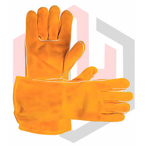 Gants de soudage en cuir résistants aux déchirures, épaisseur 7 oz, longueur 16 pouces, poignet droit, personnalisables pour les travaux à haute température - Product Image 6