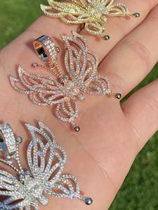 Nuevo Collar con Colgante de Diamantes de Imitación VVS Moissanite, Estilo Hip Hop, Chapado en Oro, Plata 925, Diseño de Mariposa Brillante - Product Image 2