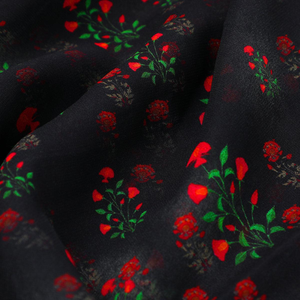 Tissu georgette de soirée en sergé jacquard moderne pour femme avec motif uni tissé à pois imprimé et caractéristique de mémoire - Product Image 3