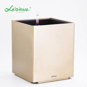 Leizisure थोक आउटडोर बागवानी भूनिर्माण प्लास्टिक लक्जरी शीसे रेशा घन वर्ग मॉड्यूलर स्वयं पानी बोने की मशीन बॉक्स - Product Image 6