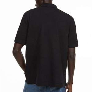 Azul marino sólido Terry 100% algodón media cremallera hombres para camisa con juego corto doble conjunto - Product Image 5