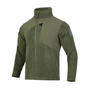 Chaqueta de Forro Polar para Primavera y Otoño, Chaqueta Informal para Hombre, Deportiva, de Color Sólido, Holgada, con Cuello Alto - Product Image 1