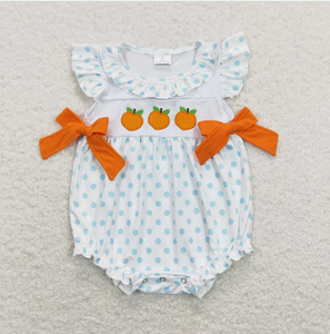 Ensemble robe et barboteuse pour bébés filles, imprimé citrouille, à pois et rayures, tenue décontractée pour tout-petits et nourrissons - Product Image 3