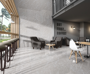 Azulejo de pared Interior de lujo Qutone 1200x1800mm IMarble Cartina gris porcelana pulida para comedor Villa escuela centros comerciales al aire libre - Product Image 1