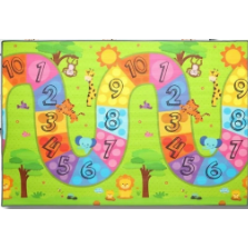 120x140x1 cm Tapis de jeu double face XPE pour bébé-Tapis de jeu enroulable imperméable non toxique Colurful Number Road-Highway pour enfants - Product Image 1