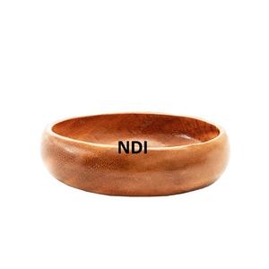 Bol de décoration de table à dîner bol de fruits de haute qualité bol en bois naturel portable grand récipient alimentaire bol de fruits en bois - Product Image 6