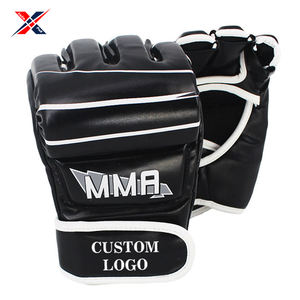 Gants d'entraînement de boxe en cuir blanc et noir de haute qualité, écologiques, avec logo et couleurs personnalisés, meilleur fournisseur d'équipement MMA - Product Image 4