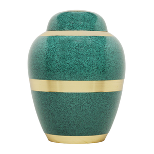 Urne funéraire en forme de dôme Urnes funéraires attrayantes à bande dorée pour contenir des cendres humaines Urnes solides au prix de gros - Product Image 1