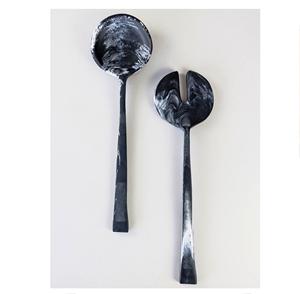 Ensemble de serveurs à salade 76 pièces de haute qualité taille et couleur personnalisées outils à salade métalliques en bois de résine faits à la main d'Inde - Product Image 4