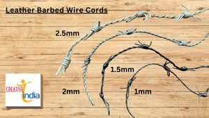 Gran oferta, cordón de esgrima de cuero, cordón de alambre de púas, cordón de cuero genuino de 1,5mm, 2mm, 25 metros, embalaje en carrete, precio de fábrica - Product Image 4