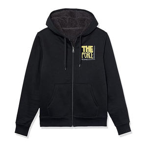 Sudadera con capucha unisex con cremallera, corte holgado y drapeado, tejido transpirable, retención térmica estable, en venta. - Product Image 1