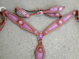 ชุดหนังที่มีคุณภาพดีที่สุด-DD หนึ่งชุดที่ปิดหน้าอกหูหนึ่งข้างมาพร้อมกับเสื้อเกราะหน้าอกและสายหนังหลากสี - Product Image 6