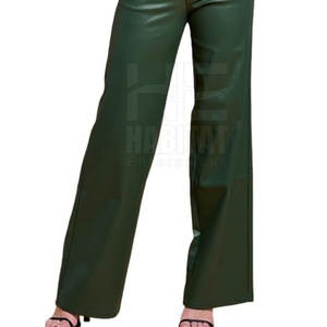 Pantalones de cuero para mujer de alto rendimiento, leggings de cuero genuino suave, duraderos y a la moda. - Product Image 2