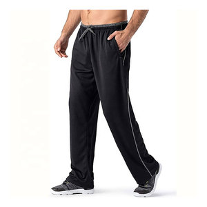 Pantalones de hombre con logotipo personalizado y ajuste a la moda con aspecto de rayas curvas Corte recto Joggers cómodos Ropa de gimnasio transpirable - Product Image 5
