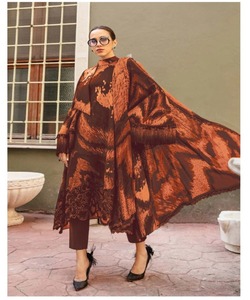 Turkeymoslem robe Pakistan Salwar costume Kameez Dubai Abaya 3 pièces hiver Abaya élégant lin modeste robe porter - Product Image 4