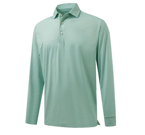 Camisas para Hombre de Secado Rápido, Transpirables, con Estampado Informal, Cuello Camisero, Manga Larga, Tipo Polo - Product Image 1