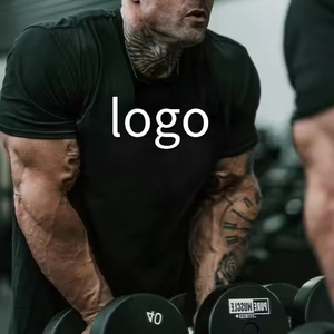 T-shirt en relief respirant pour hommes avec logo et design personnalisés Nouveauté Tendance Tendance Surdimensionné Gym Fitness T-shirts OEM - Product Image 6