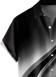 Camisa Casual Hawaiana Tropical de Verano con Estampado de Palmeras, Estilo Vacacional, Corte Ajustado para Hombre, Gran Venta - Product Image 4