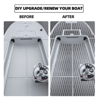 Accessoires de pont de bateau de yacht à motif losange résistant aux UV personnalisés, style industriel, tapis de sol en mousse EVA, clic rapide, extérieur