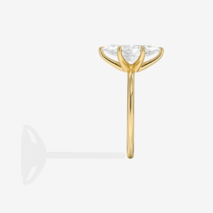 Bague de fiançailles solitaire classique en or 9 carats avec diamant moissanite taille marquise – Élégantes bagues en moissanite - Product Image 4