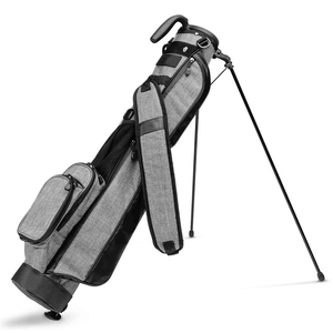 Bolsa de viaje de golf Estuche blando Liso Poliéster Cuero Lona Vessel Sunday con correa ajustable LCGB-0028 - Product Image 3