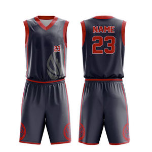 Uniformes de basket-ball personnalisés pour hommes, vente en gros de haute qualité, ensemble de maillots de basket-ball imprimés par sublimation, grandes tailles disponibles en option - Product Image 3