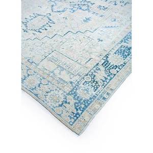 พรมขนสัตว์ถักมือสีน้ำเงิน Aalam สำหรับบ้าน สไตล์คลาสสิก ลายเหรียญรูปสี่เหลี่ยมเพชร สำหรับห้องนั่งเล่นวัยรุ่น พรมปูพื้นห้องโถง รุ่น Pae-1826 - Product Image 2