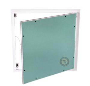 Trappe de plafond dissimulée avec cadre en aluminium et panneau de gypse pour l'entretien des cloisons sèches et l'accès à l'électricité - Product Image 1