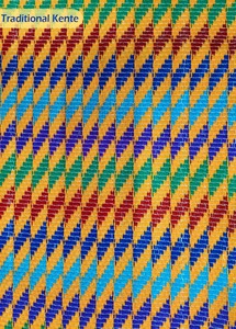 Tissu en coton tissé jacquard Kente artisanal traditionnel, tissu d'héritage africain pour la conception de mode, largeur de 51 pouces - Product Image 3