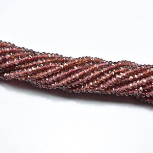 Cuentas facetadas de granate rodolita natural Rondelle para la fabricación de joyas Cuentas de granate de 3mm de proveedor indio a precios mayoristas - Product Image 5