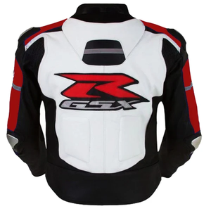 Chaqueta de Motociclismo para Hombre Zuzuki, de Cuero Vacuno Genuino, con Protección de Nivel 2 CE y Soporte para la Espalda - Product Image 2
